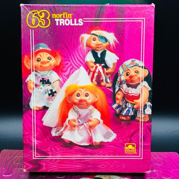 Vintage 1992 Norfin TROLLS Costume Party 63 piece Jigsaw Puzzle COMPLETE - Picture 1 of 11